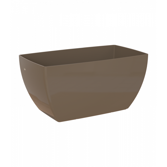 plastic-pot-recyclable-plant-box-glossy-brown
