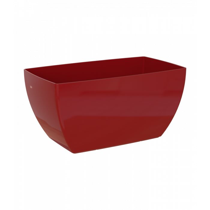 plastic-pot-recyclable-plant-box-glossy-red